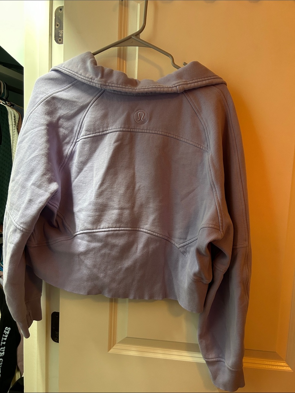 lululemon athletica Lilac Cropped Scuba half-zip Pullover - Picture 2 of 3